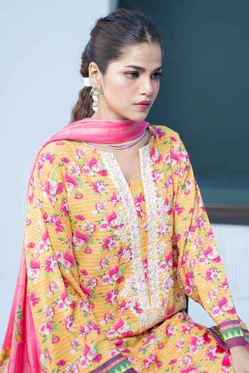 Zellbury Embroidered Shirt Shalwar Dupatta - 0837 Online Shopping